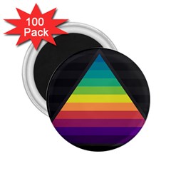 Background Rainbow Stripes Bright 2 25  Magnets (100 Pack)  by Pakrebo