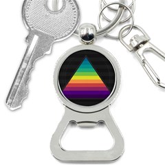 Background Rainbow Stripes Bright Bottle Opener Key Chains by Pakrebo