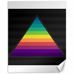 Background Rainbow Stripes Bright Canvas 11  X 14  by Pakrebo