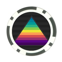 Background Rainbow Stripes Bright Poker Chip Card Guard by Pakrebo