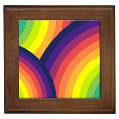 Background Rainbow Colors Colorful Framed Tiles by Pakrebo