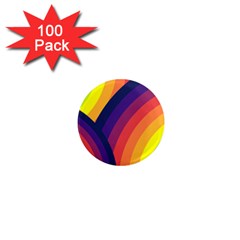 Background Rainbow Colors Colorful 1  Mini Magnets (100 Pack)  by Pakrebo