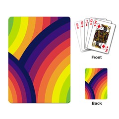 Background Rainbow Colors Colorful Playing Cards Single Design by Pakrebo