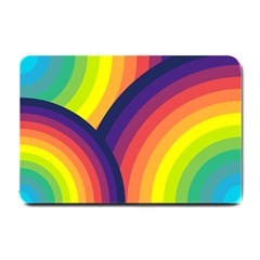 Background Rainbow Colors Colorful Small Doormat  by Pakrebo