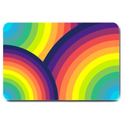 Background Rainbow Colors Colorful Large Doormat  by Pakrebo