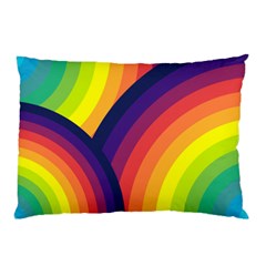 Background Rainbow Colors Colorful Pillow Case by Pakrebo