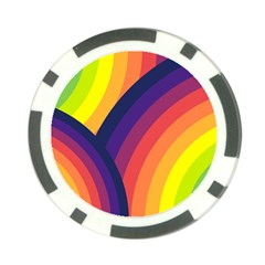 Background Rainbow Colors Colorful Poker Chip Card Guard (10 Pack)