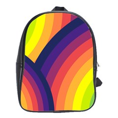 Background Rainbow Colors Colorful School Bag (large) by Pakrebo