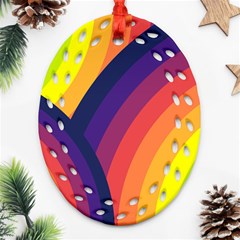 Background Rainbow Colors Colorful Ornament (oval Filigree) by Pakrebo