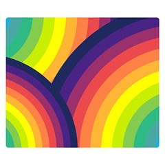 Background Rainbow Colors Colorful Double Sided Flano Blanket (small)  by Pakrebo