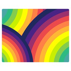 Background Rainbow Colors Colorful Double Sided Flano Blanket (medium)  by Pakrebo