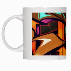 Graffiti Mural Street Art Wall Art White Mugs by Pakrebo