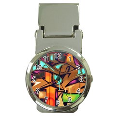 Graffiti Mural Street Art Wall Art Money Clip Watches by Pakrebo