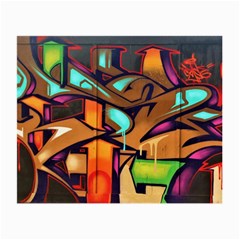 Graffiti Mural Street Art Wall Art Small Glasses Cloth (2-side) by Pakrebo