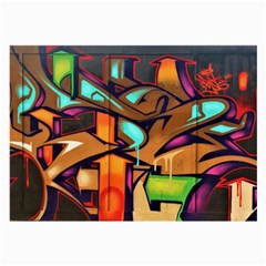 Graffiti Mural Street Art Wall Art Large Glasses Cloth (2-side) by Pakrebo