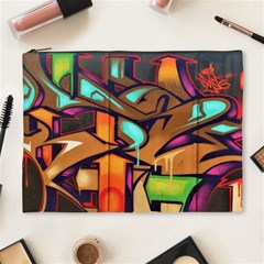 Graffiti Mural Street Art Wall Art Cosmetic Bag (xl) by Pakrebo