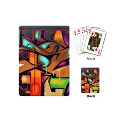 Graffiti Mural Street Art Wall Art Playing Cards (mini) by Pakrebo