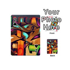 Graffiti Mural Street Art Wall Art Playing Cards Double Sided (mini) by Pakrebo