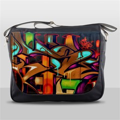 Graffiti Mural Street Art Wall Art Messenger Bag by Pakrebo