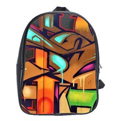 Graffiti Mural Street Art Wall Art School Bag (xl) by Pakrebo