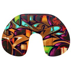 Graffiti Mural Street Art Wall Art Travel Neck Pillows by Pakrebo