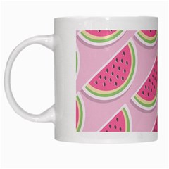 Melons Pattern Food Fruits Melon White Mugs by Pakrebo