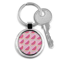 Melons Pattern Food Fruits Melon Key Chains (round)  by Pakrebo