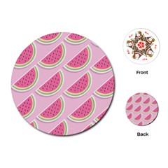 Melons Pattern Food Fruits Melon Playing Cards (round) by Pakrebo