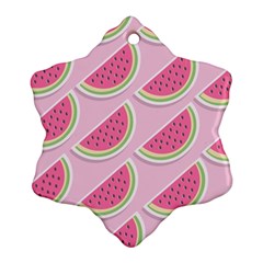 Melons Pattern Food Fruits Melon Ornament (snowflake) by Pakrebo