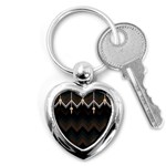 Background Pattern Non Seamless Key Chains (Heart)  Front