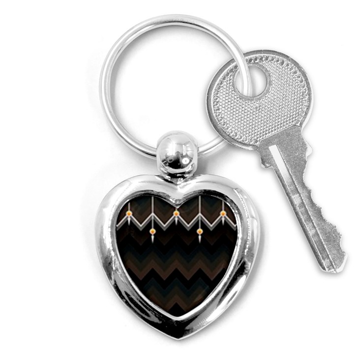 Background Pattern Non Seamless Key Chains (Heart) 