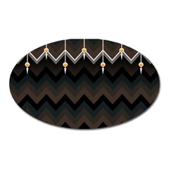 Background Pattern Non Seamless Oval Magnet by Pakrebo