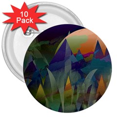 Mountains Abstract Mountain Range 3  Buttons (10 pack) 