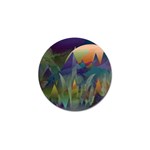 Mountains Abstract Mountain Range Golf Ball Marker Front