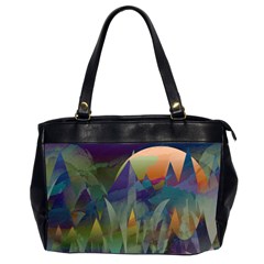 Mountains Abstract Mountain Range Oversize Office Handbag (2 Sides)