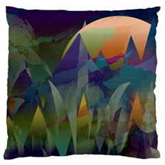 Mountains Abstract Mountain Range Large Cushion Case (One Side)