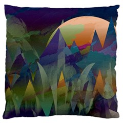 Mountains Abstract Mountain Range Large Flano Cushion Case (two Sides) by Pakrebo