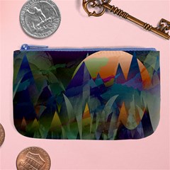 Mountains Abstract Mountain Range Large Coin Purse