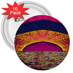 Abstract Sunrise Ocean Sunset Sky 3  Buttons (10 Pack)  by Pakrebo