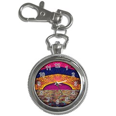 Abstract Sunrise Ocean Sunset Sky Key Chain Watches by Pakrebo