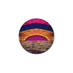 Abstract Sunrise Ocean Sunset Sky Golf Ball Marker by Pakrebo