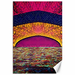 Abstract Sunrise Ocean Sunset Sky Canvas 12  X 18  by Pakrebo