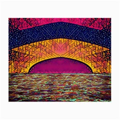 Abstract Sunrise Ocean Sunset Sky Small Glasses Cloth (2-side) by Pakrebo