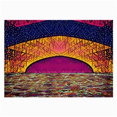 Abstract Sunrise Ocean Sunset Sky Large Glasses Cloth by Pakrebo