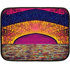 Abstract Sunrise Ocean Sunset Sky Double Sided Fleece Blanket (mini)  by Pakrebo