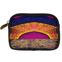 Abstract Sunrise Ocean Sunset Sky Digital Camera Leather Case by Pakrebo