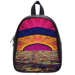 Abstract Sunrise Ocean Sunset Sky School Bag (small) by Pakrebo