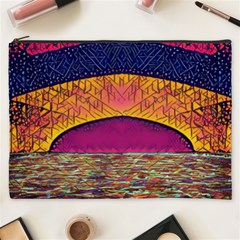 Abstract Sunrise Ocean Sunset Sky Cosmetic Bag (xxxl) by Pakrebo