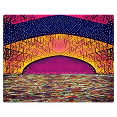 Abstract Sunrise Ocean Sunset Sky Double Sided Flano Blanket (medium)  by Pakrebo