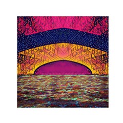 Abstract Sunrise Ocean Sunset Sky Small Satin Scarf (square) by Pakrebo